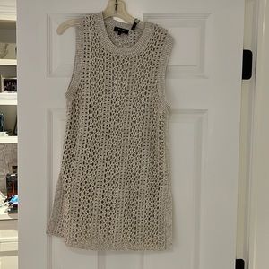 Women’s beige theory size small cotton and linen tunic top. Never worn with tags